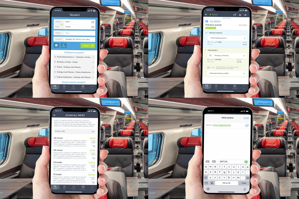 Můj vlak pomůže s nákupem SMS jízdenek do MHD